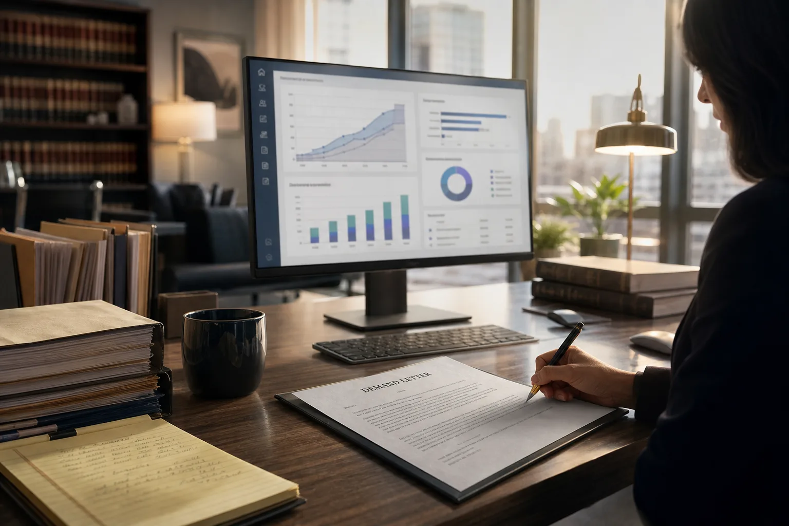Settlement analytics workspace in a modern plaintiff law firm